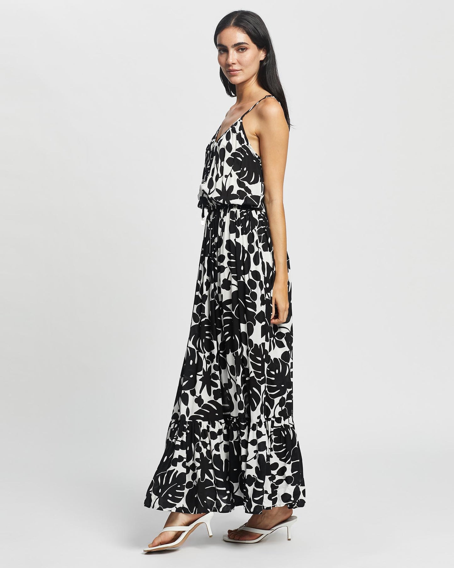 Kate Spade Monstera Grove Cover-Up Black Maxi Dress