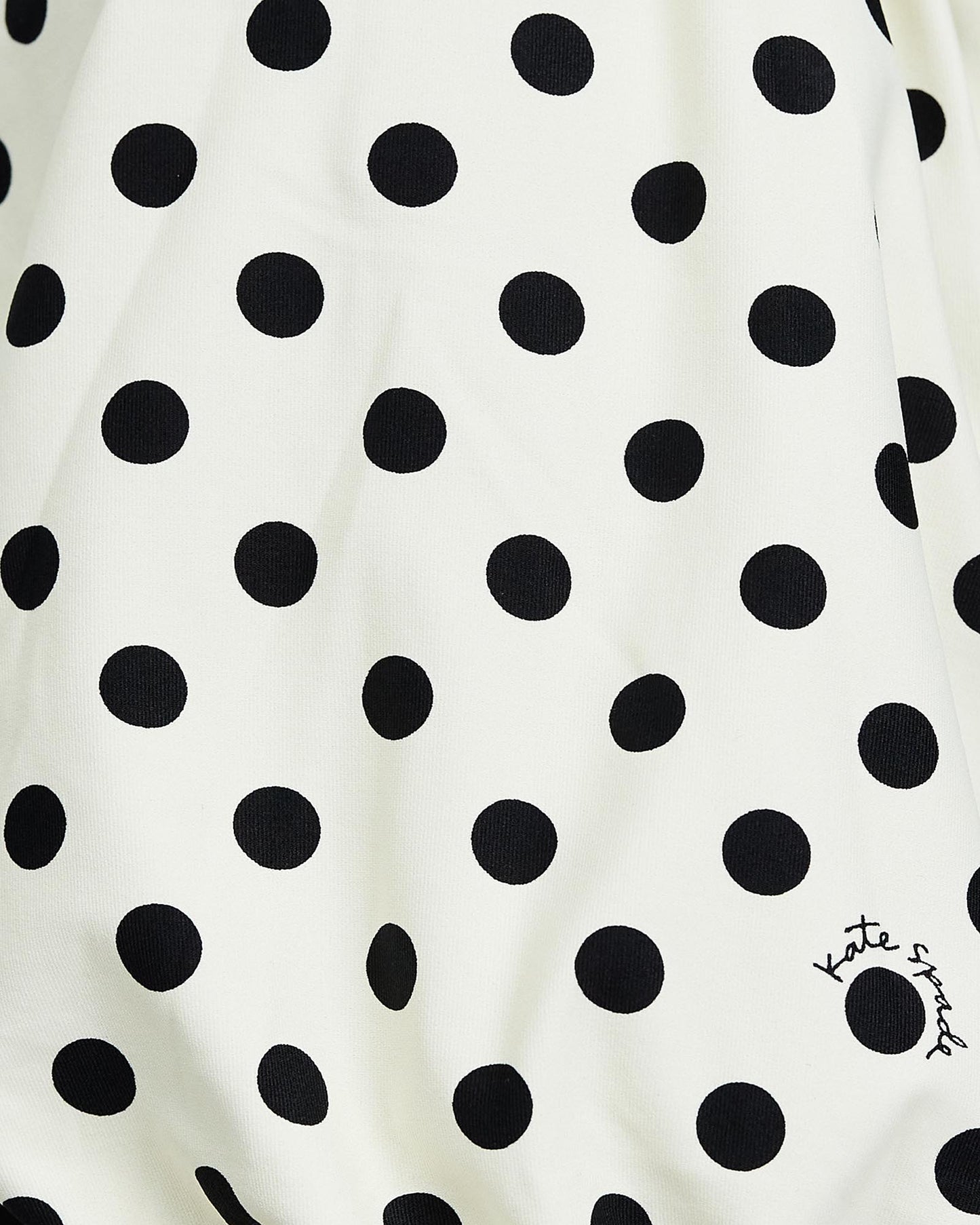 Kate Spade Polka Dot Puff Sleeve Ivory Bikini Top