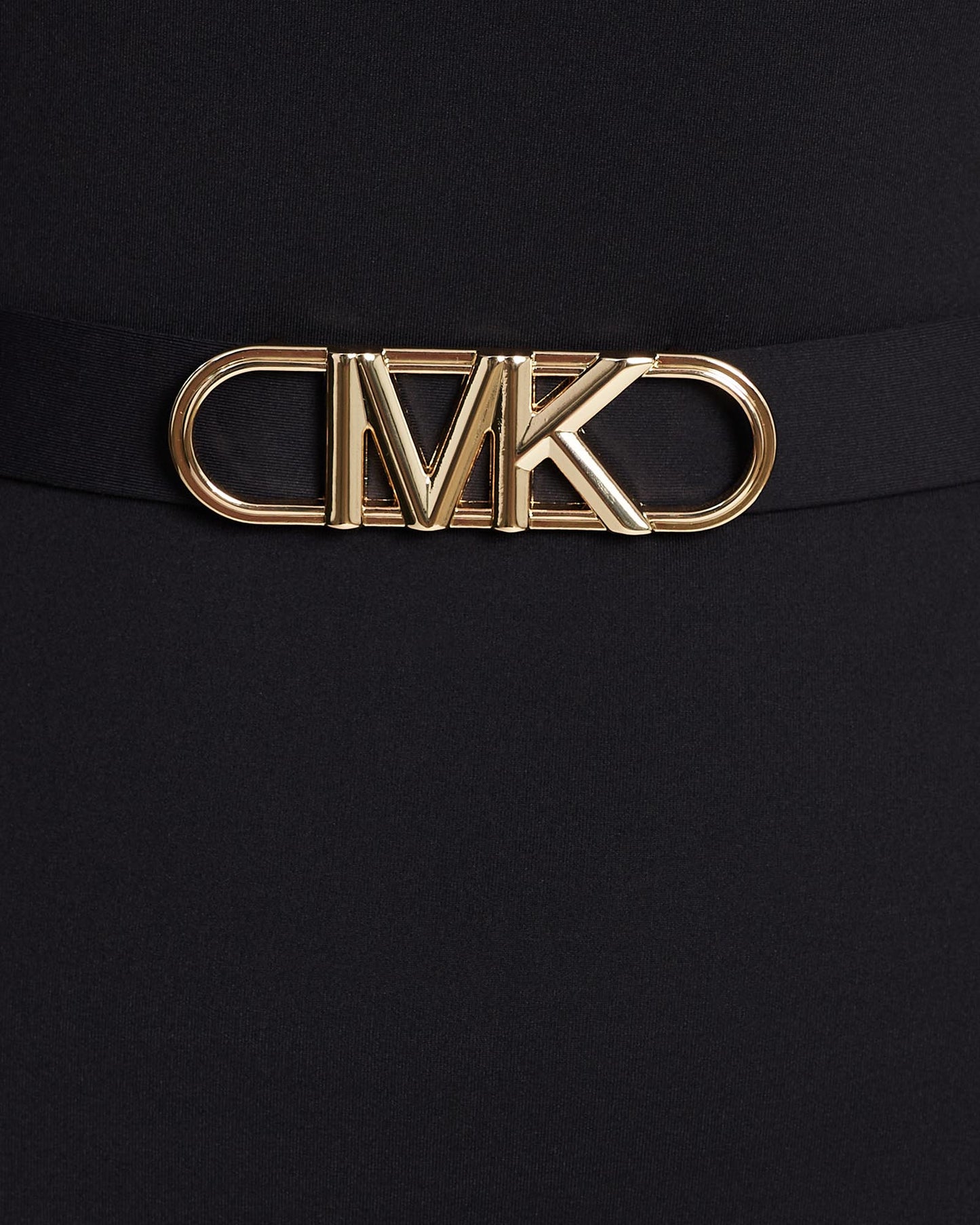 One Shoulder One Piece with Logo Belt