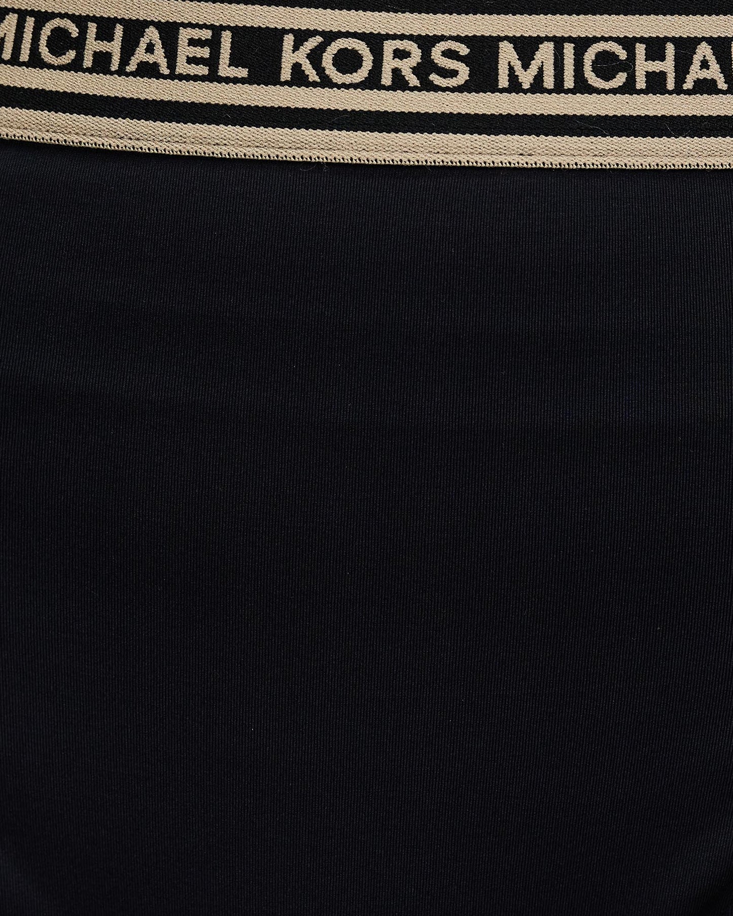 Michael Kors Logo High Waist Black Bikini Bottoms