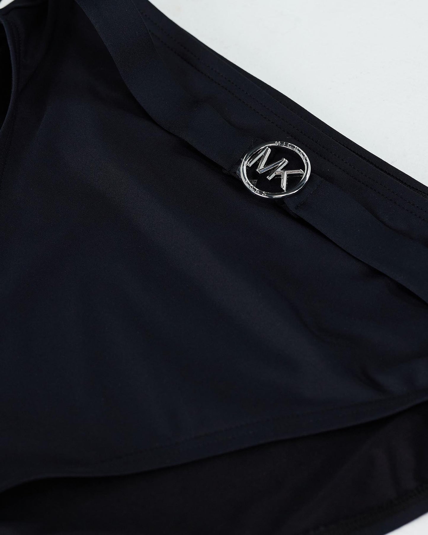 Michael Kors Logo Trim Black Bikini Bottoms
