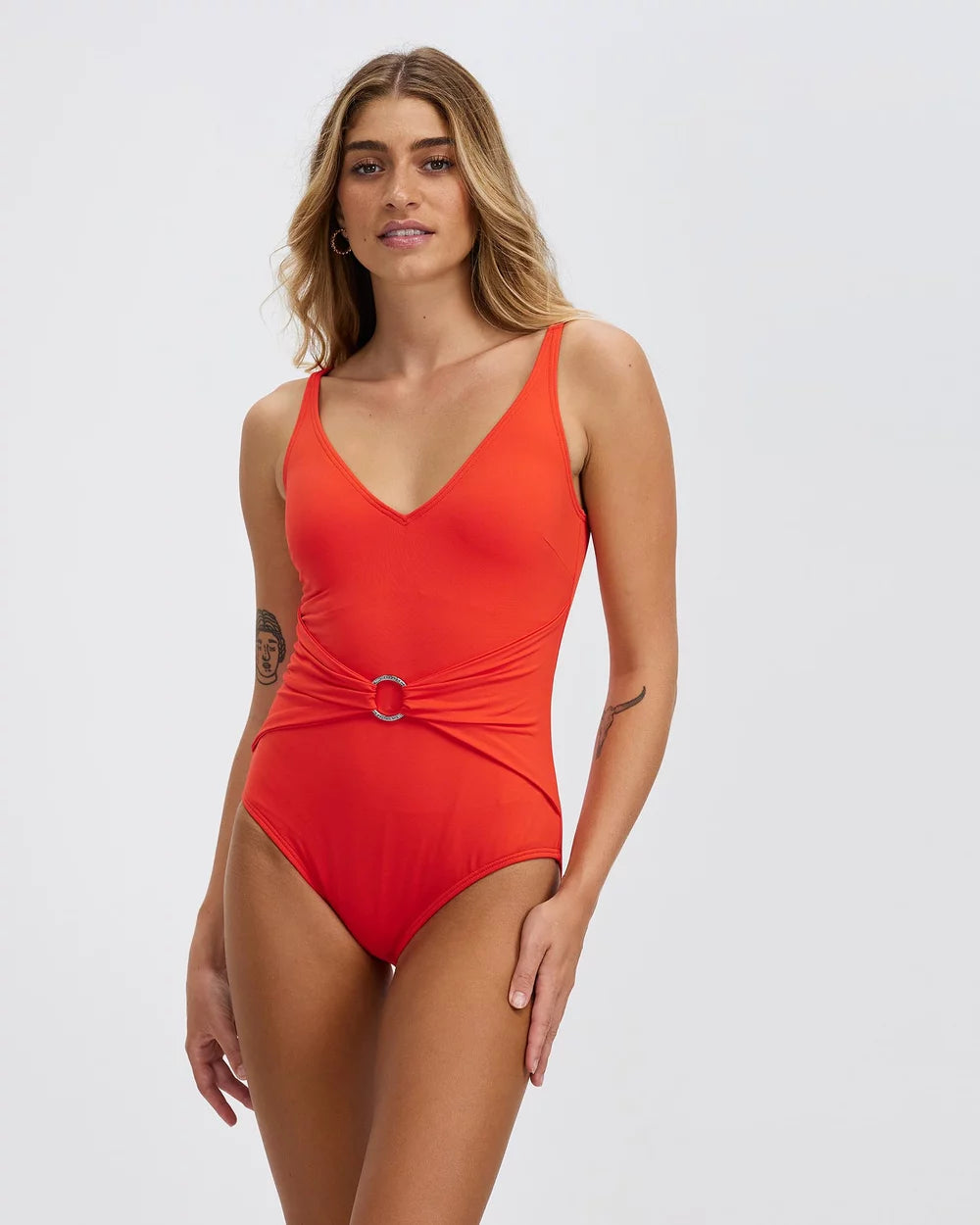 Michael Kors Solids V-Neck One Piece
