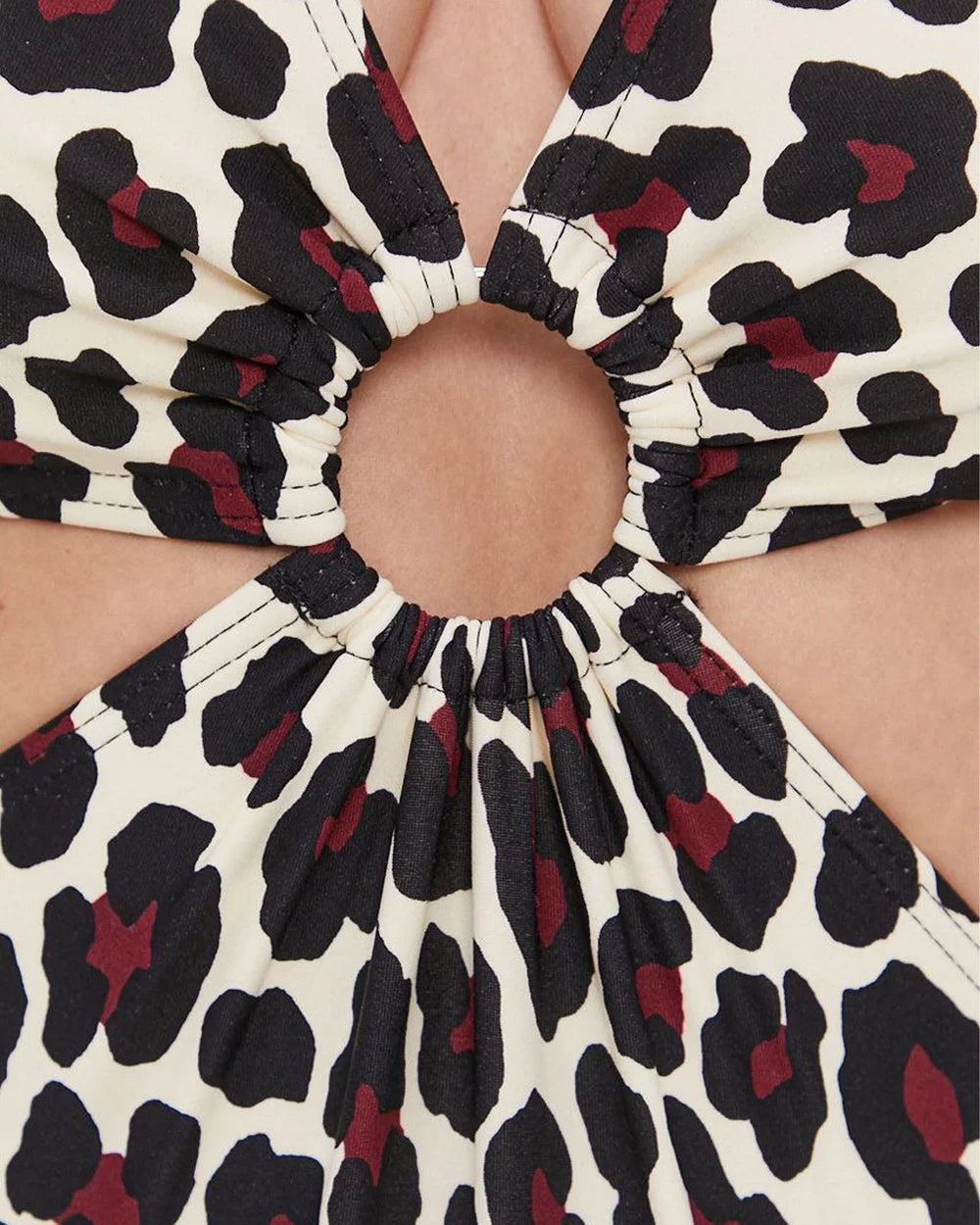 Small Leopard Print Cut Out One Piece