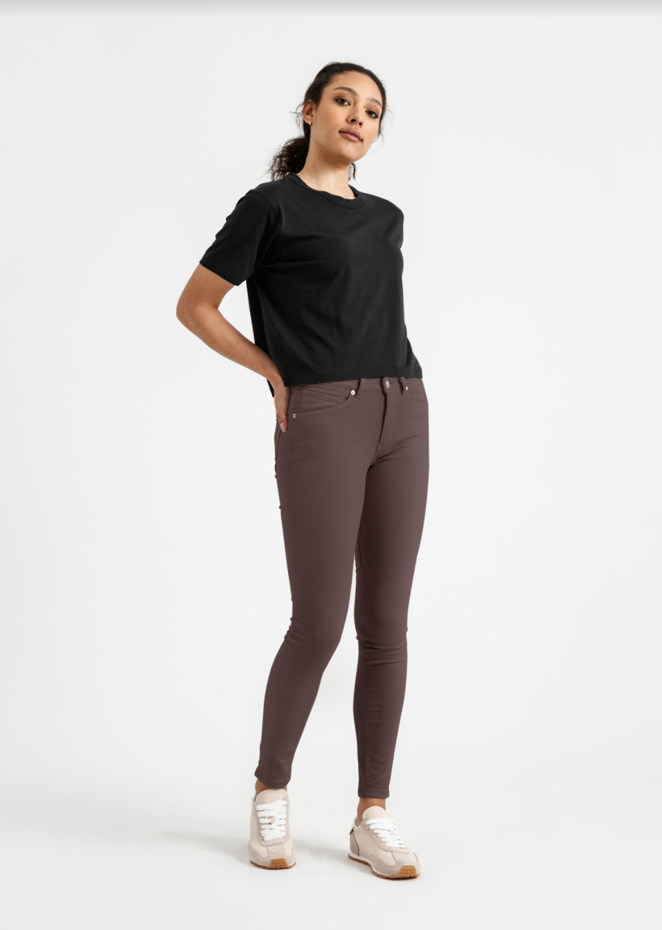 DUER - NO SWEAT MID RISE SKINNY PANTS - WOMEN'S