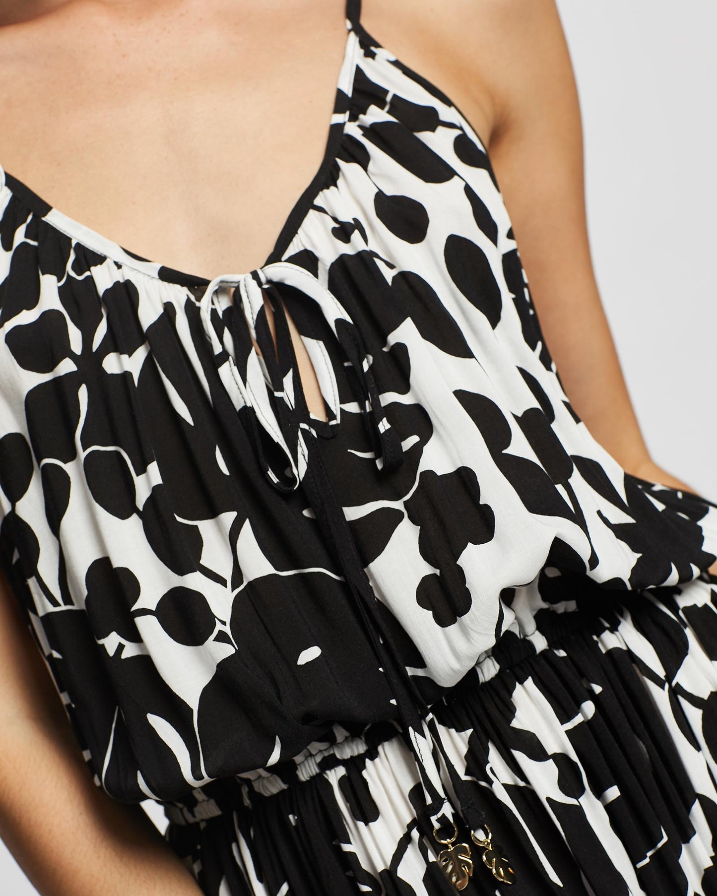 Kate Spade Monstera Grove Cover-Up Black Maxi Dress