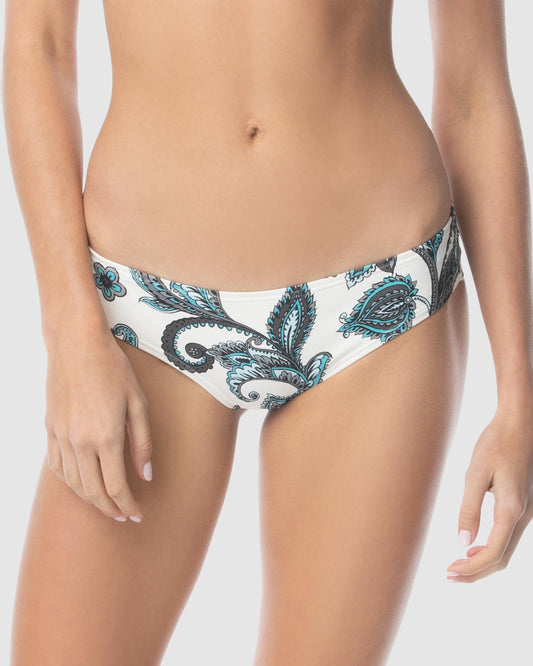Vince Camuto Exotic Blooms Shirred Cheeky Sand Bikini Bottoms
