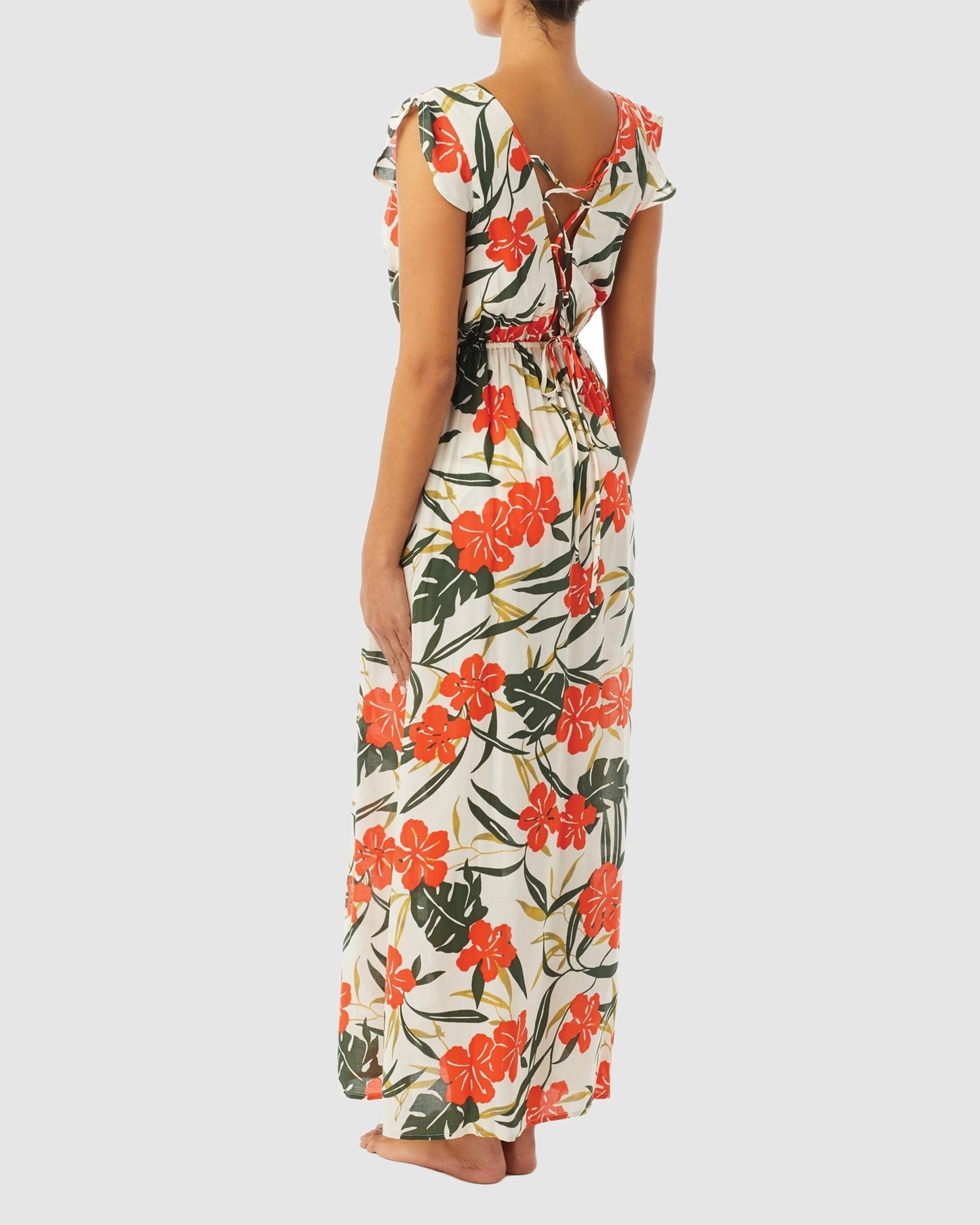 Vince Camuto Tropical Bloom Shell Maxi Cover-Up Dress