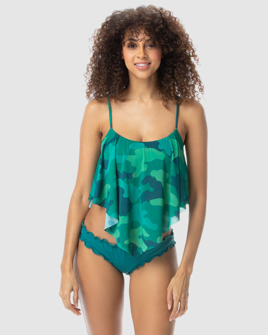 Coco Rave Chole Crop Cover Up Green Top