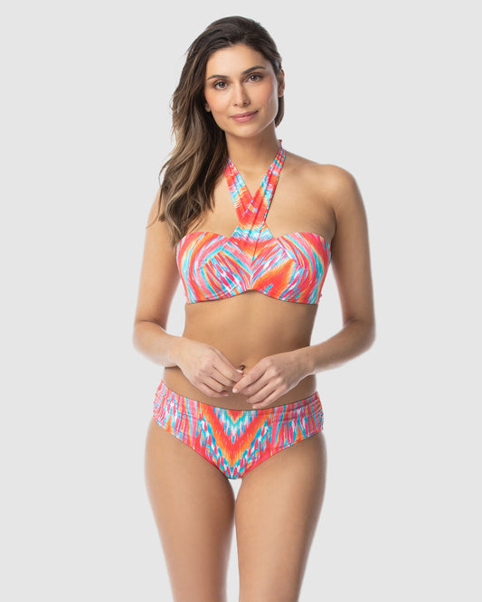 Coco Reef Ibiza Five Way Multicoloured Convertible Bra Size Bikini Top