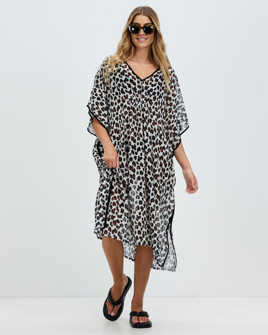 Kate Spade Long Caftan Black Cover Up