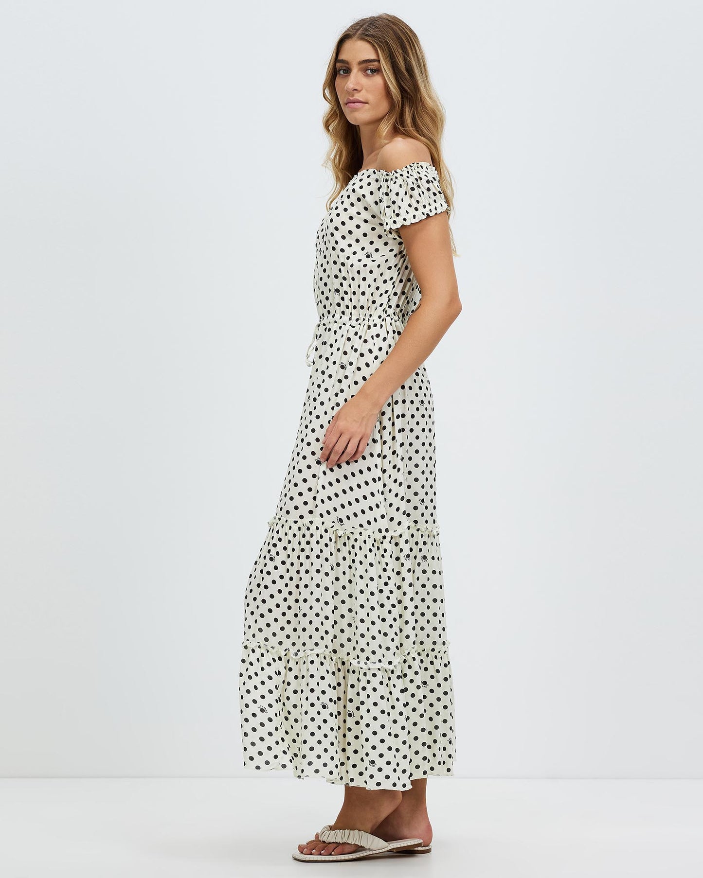 Kate Spade Off The Shoulder Ivory Maxi