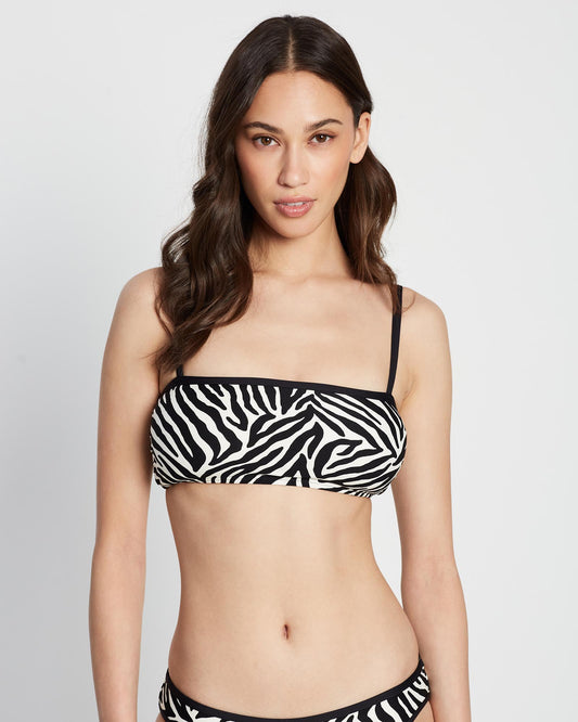 Zebra Square Neck Bikini Top
