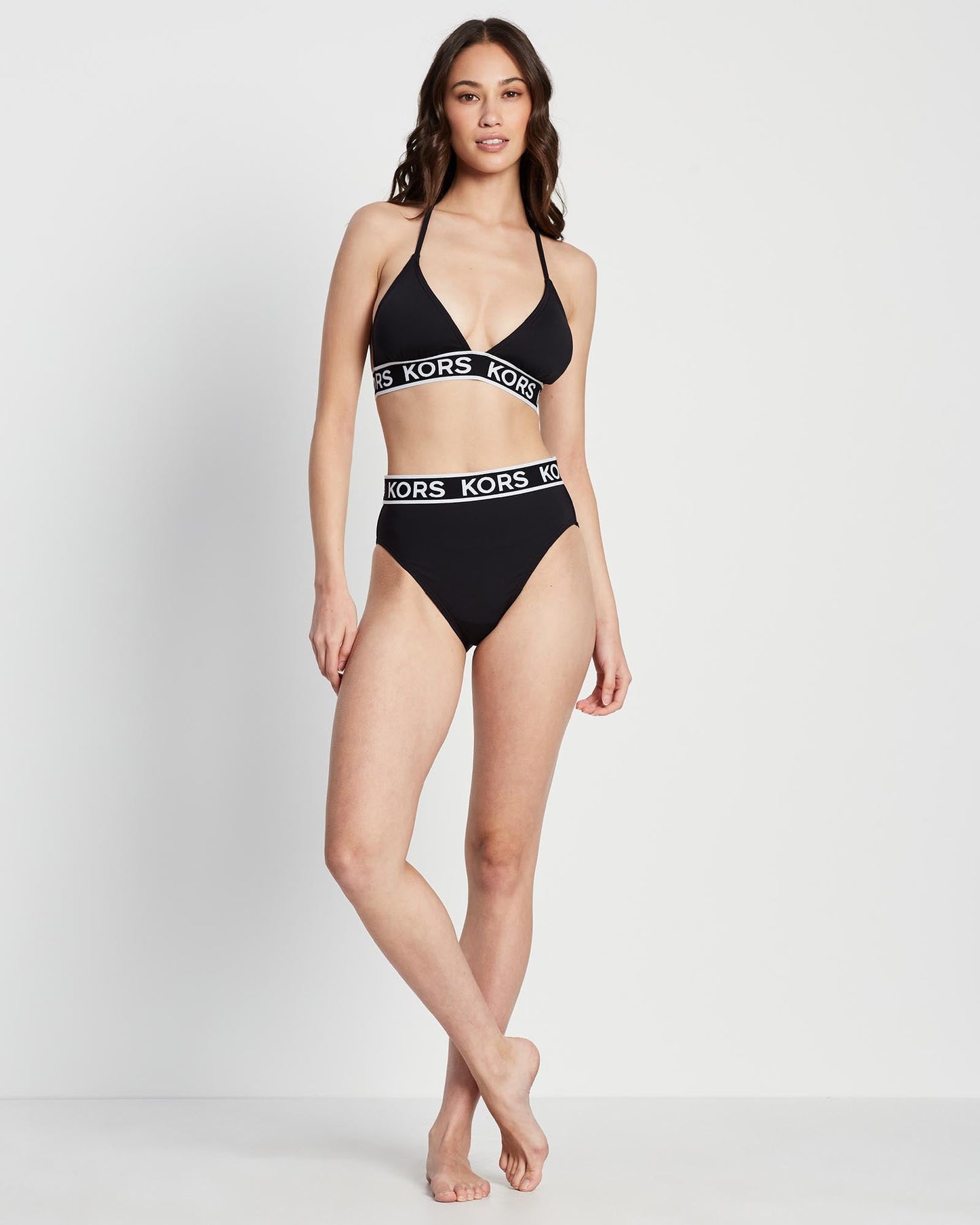 Logo Elastic String Bikini Top