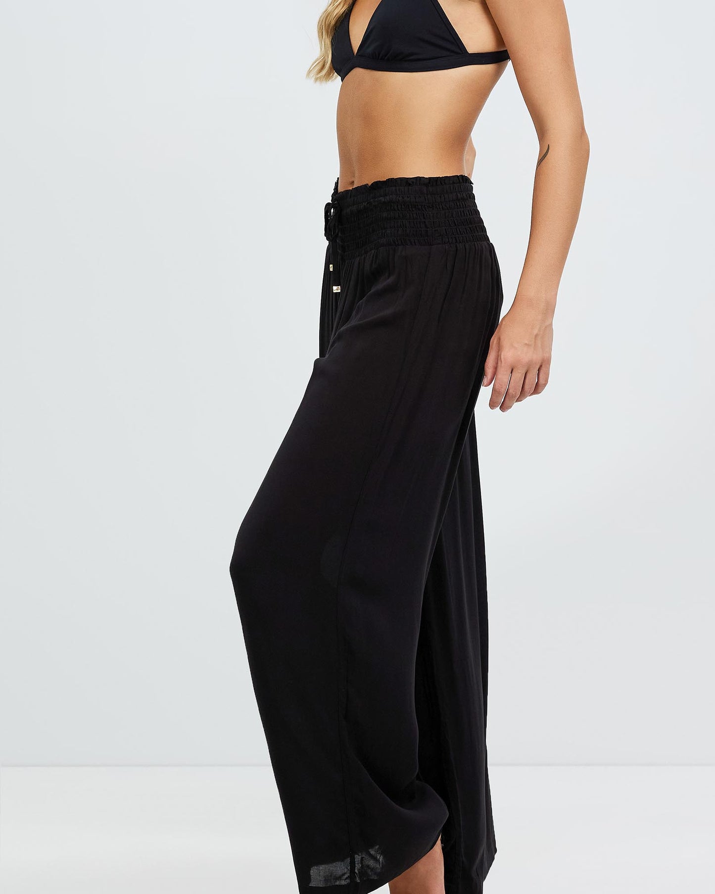 Kate Spade Wide Leg Cover Up Black Pants