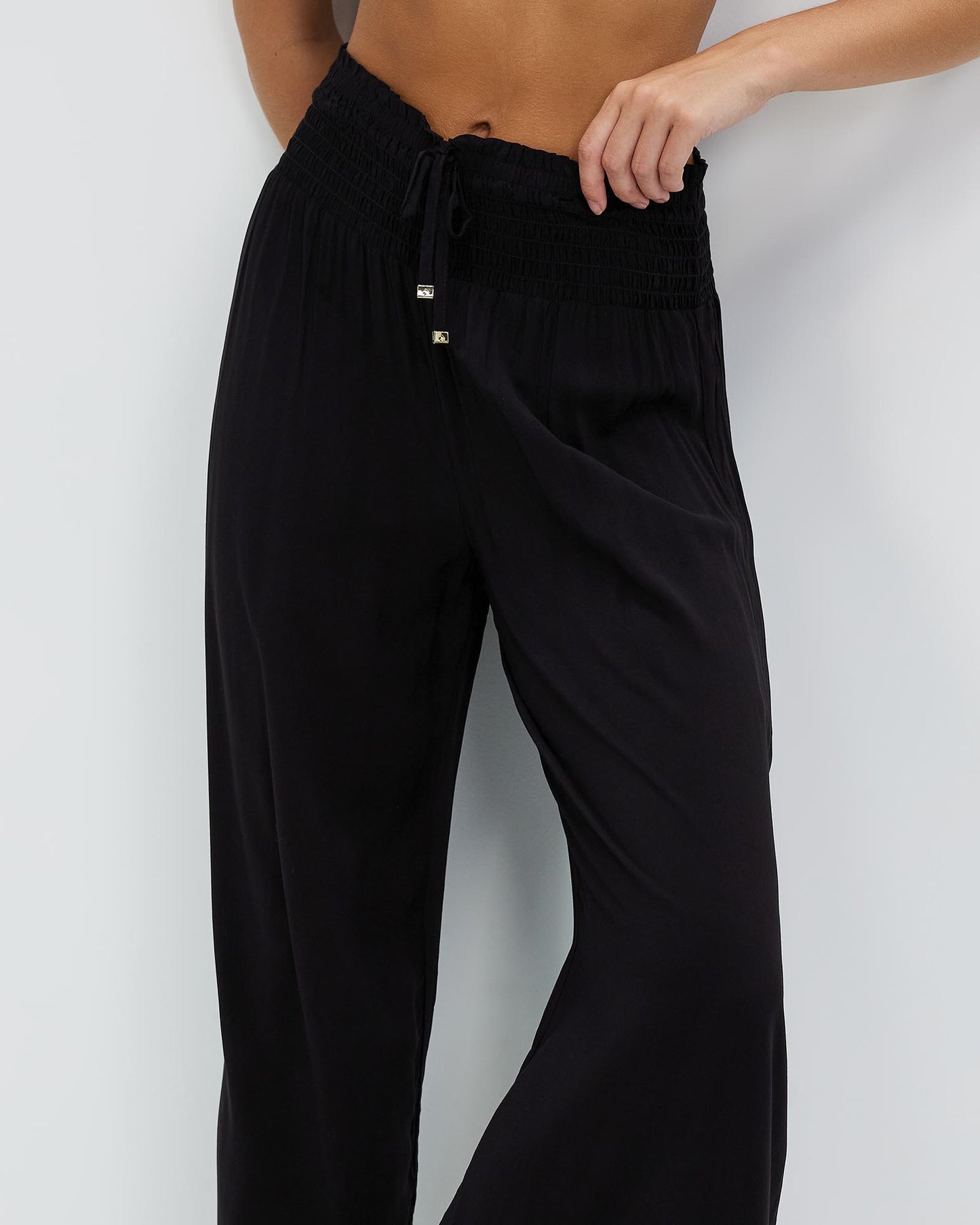 Kate Spade Wide Leg Cover Up Black Pants