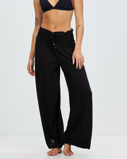 Kate Spade Wide Leg Cover Up Black Pants