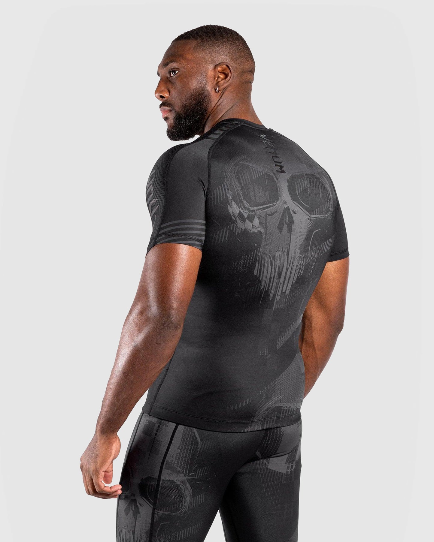 Venum Skull Rashguard Short sleeves - Black/Black