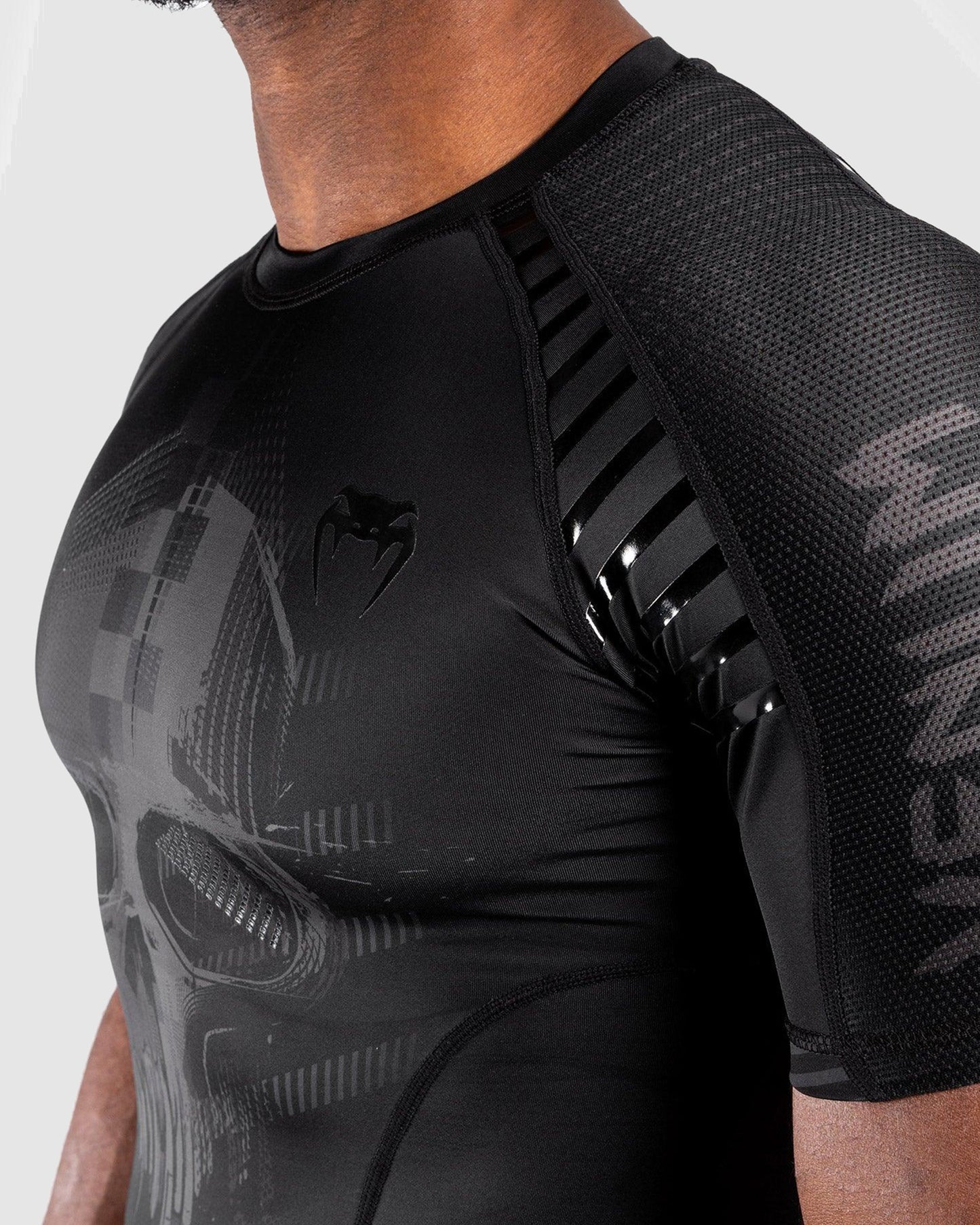 Venum Skull Rashguard Short sleeves - Black/Black