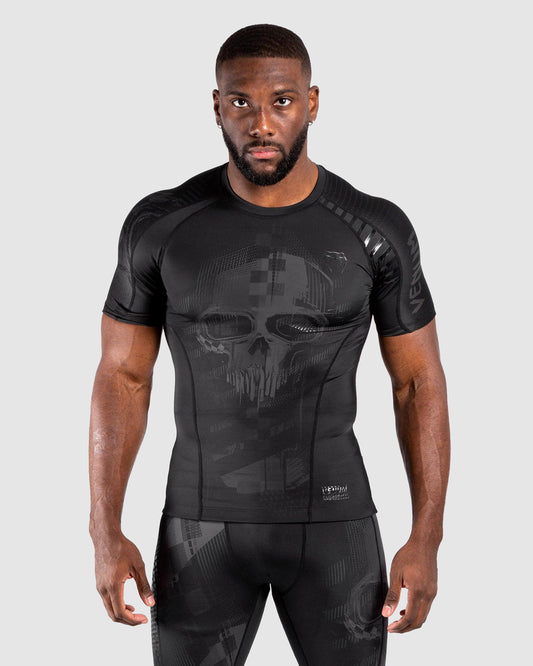 Venum Skull Rashguard Short sleeves - Black/Black