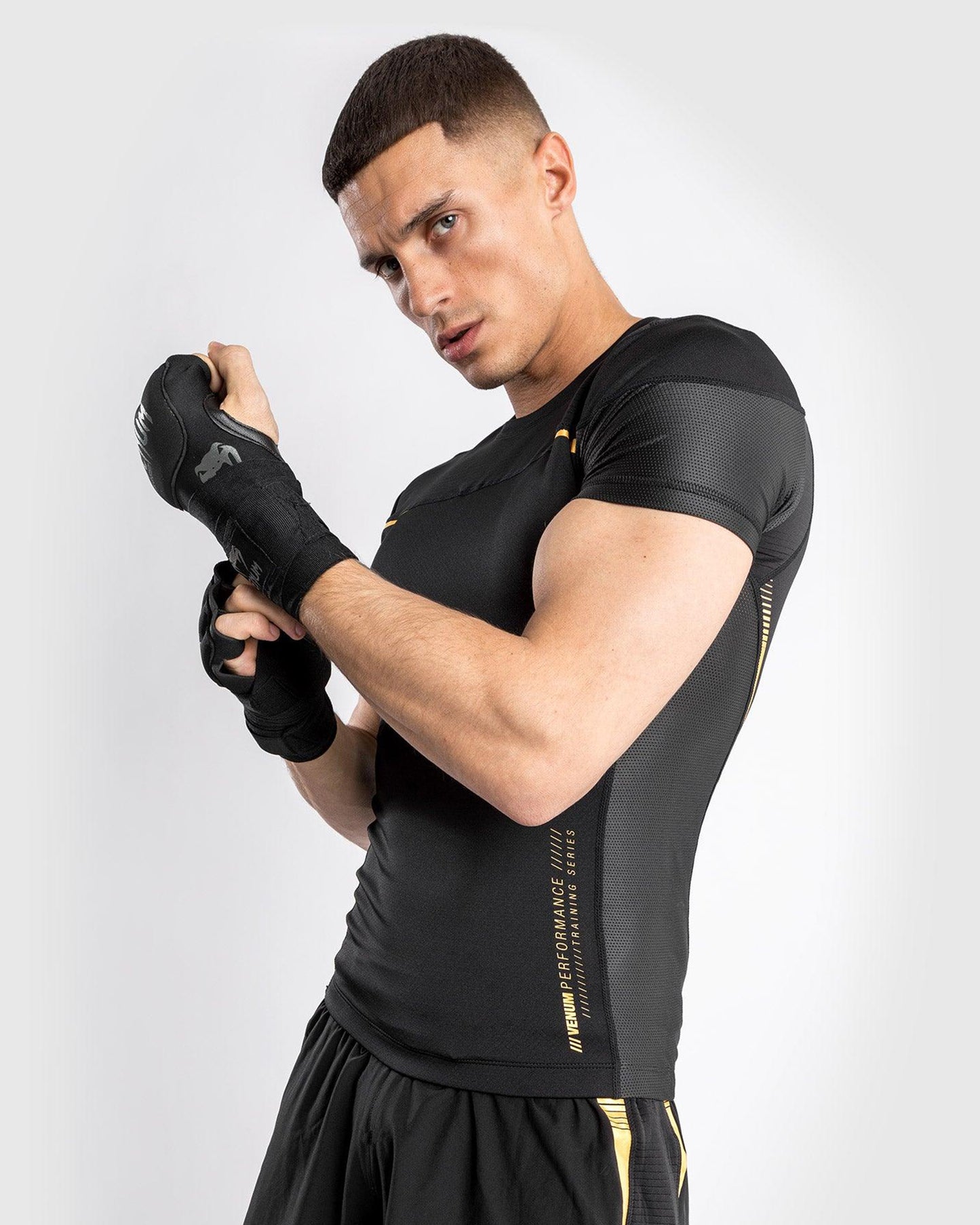 Venum tempest 2.0 Rashguard Short Sleeves - Black/Gold