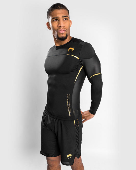 Venum Tempest 2.0 Rashguard Long Sleeves - Black/Gold