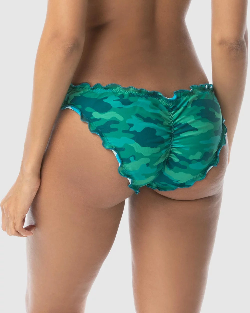Coco Rave Print Summer Jade Ariel Ruffle Edge Bottoms