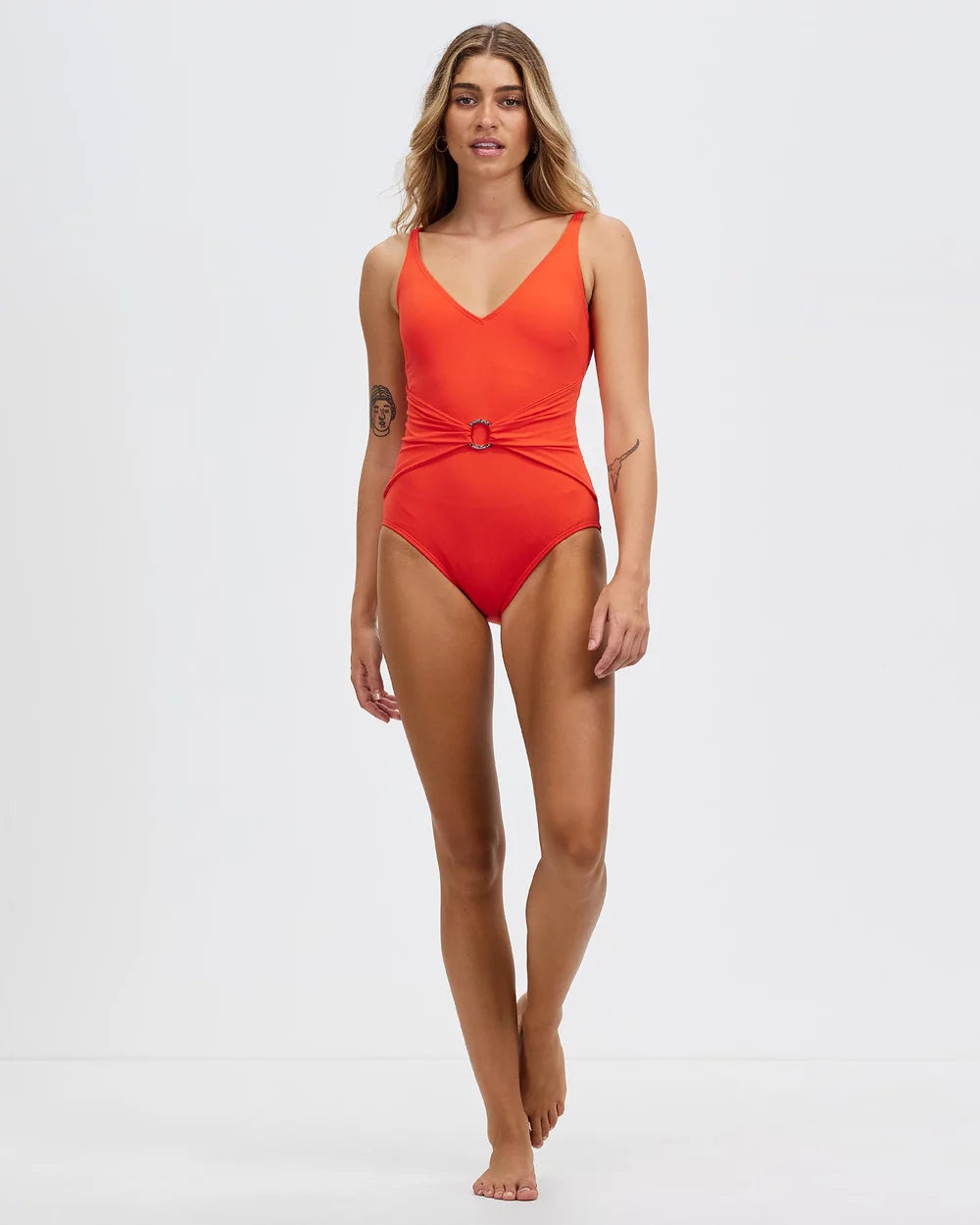 Michael Kors Solids V-Neck One Piece